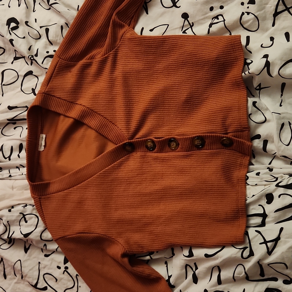 Copper Cropped Cardigan